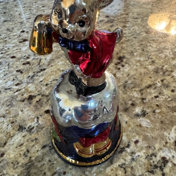 Vintage Mercury Glass Christmas Bell 6" Shiney, Colorful, China Set of 3 - Picture 2 of 16